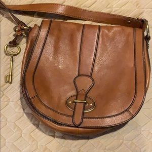 Fossil brown crossbody purse